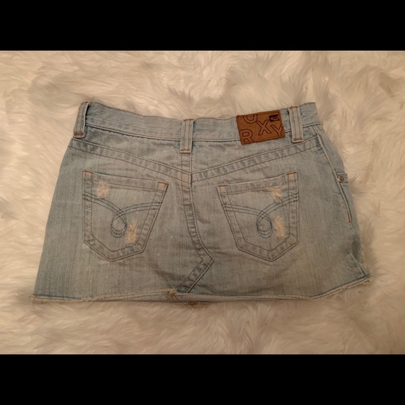 Roxy denim mini skirt washed color - Picture 2 of 3